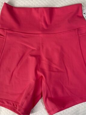 LSKD Fusion Mid Short Tight with Pockets - Hot Pink